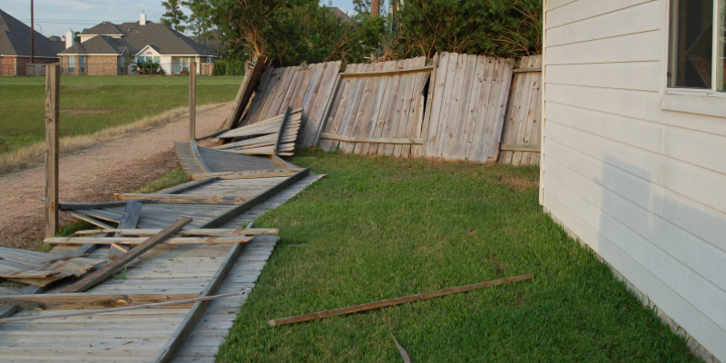 Damaged fence showing clear signs it needs replacement in Tulsa
