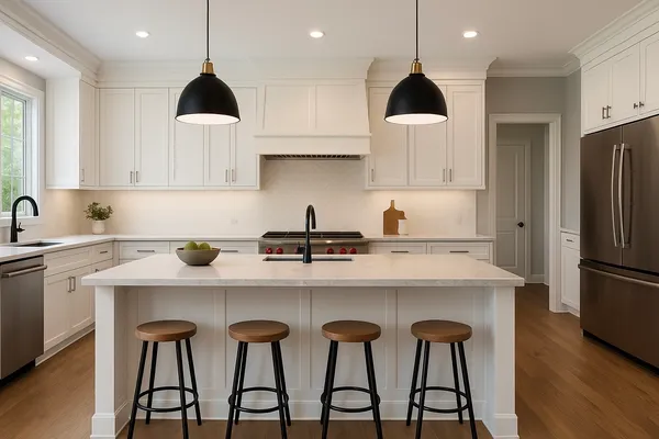 Beautiful modern kitchen remodel showing quality craftsmanship