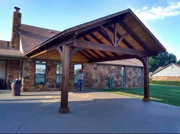 Beautiful outdoor pergola and covered patio construction