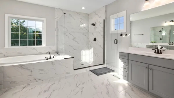 Luxury bathroom remodel with modern fixtures